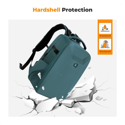 Avatar Shop|K&F Concept Rucsac Foto Hardshell Multifunctional, Compartiment Laptop 15.6 Inch, Husa Ploaie, Buzunar Anti-furt, Albastru|K&F Concept