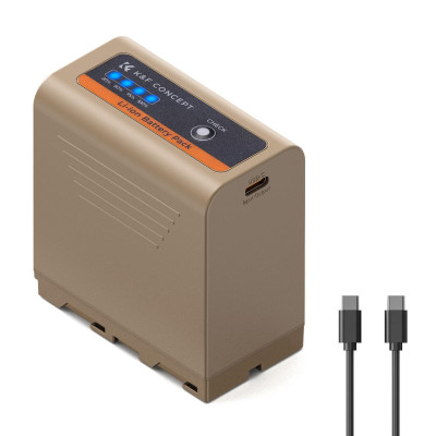 K&F NP-F970 Baterie, 10500mAh, Incarcare Rapida USB-C PD 20W, Afisaj LED cu 4 Niveluri,...