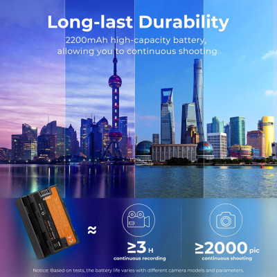 Avatar Shop|K&F NP-W235 Set Baterii si Incarcator Dublu, 2200mAh, Micro USB si Tip-C, Compatibil Fujifilm X-T5, X-T4, GFX 50S II|K&F Concept