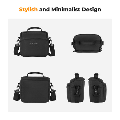 Avatar Shop|K&F Concept Geanta Foto Sling Crossbody, Culoare Neagra, Divizor Detasabil, Fermoare YKK, Material Canvas|K&F Concept