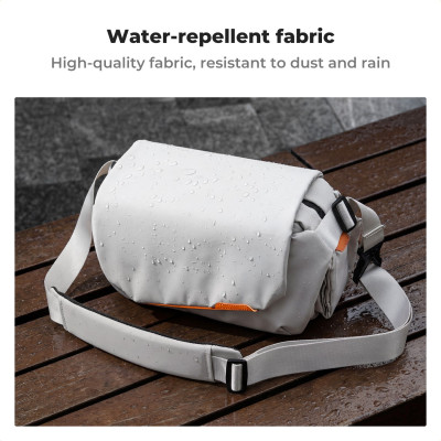 Avatar Shop|K&F Concept Urban Wander 14 Geanta Sling 10L, Alba, Rezistenta la Apa, Compartimente Ajustabile, 0.81kg|K&F Concept
