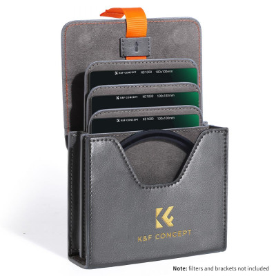Avatar Shop|K&F Husa pentru Filtre Patrate, 100x100mm, 3 Filtre si 1 Suport, Piele Ecologica Rezistenta la Apa, Design Pull-Out|K&F Concept