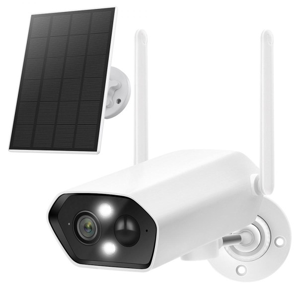 K&F Concept PT516 Camera Supraveghere WiFi Solara Exterior, Rezolutie 2K, IP66, Vedere Nocturna Color 8m, Alarma Sonora