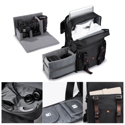 Avatar Shop|K&F Concept Rucsac Foto DSLR/SLR 20L, Compartiment Laptop 15.6 inch, Suport Trepied, Impermeabil, Maro Inchis|K&F Concept