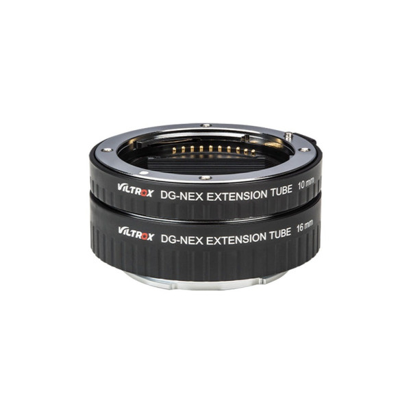 Viltrox DG-NEX Tub de Extensie Macro AF, Compatibil Sony NEX/E-mount, Set 10mm si 16mm, 3 Combinatii, Autofocus