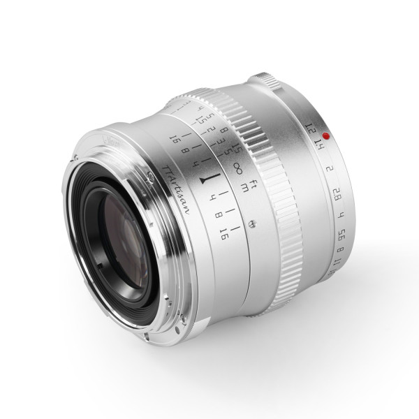 TTArtisan 50mm F1.2 Obiectiv APS-C, Montura L, Argintiu, Focalizare Manuala, Diafragma F1.2-F16, 336g