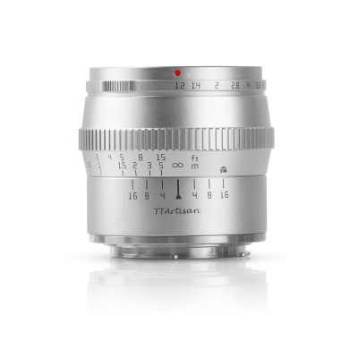 Avatar Shop|TTArtisan 50mm F1.2 Obiectiv APS-C Montura Sony E, Argintiu, Focalizare Manuala, Filtru 52mm, 336g|TTArtisan