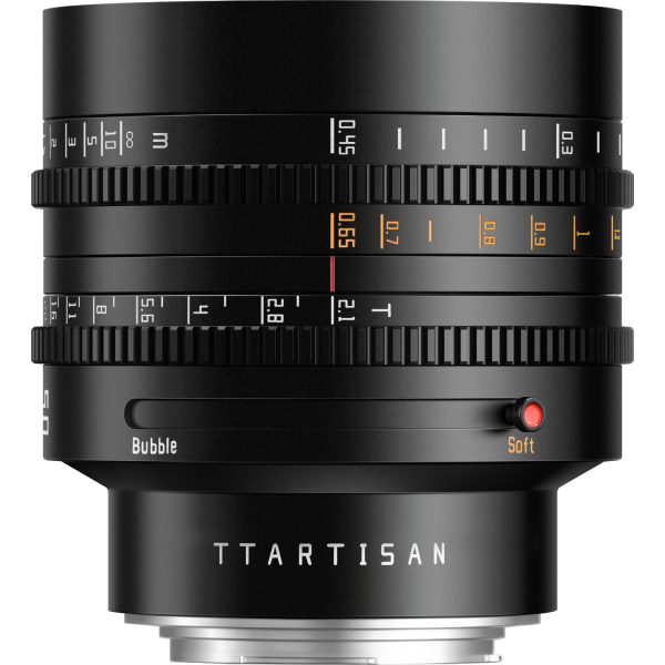 TTArtisan Cine 50mm T2.1 Obiectiv Canon RF, Diafragma T2.1-T22, Full-Frame, 11 Lame Diafragma, Bokeh Dual-Mode, Filet 82mm