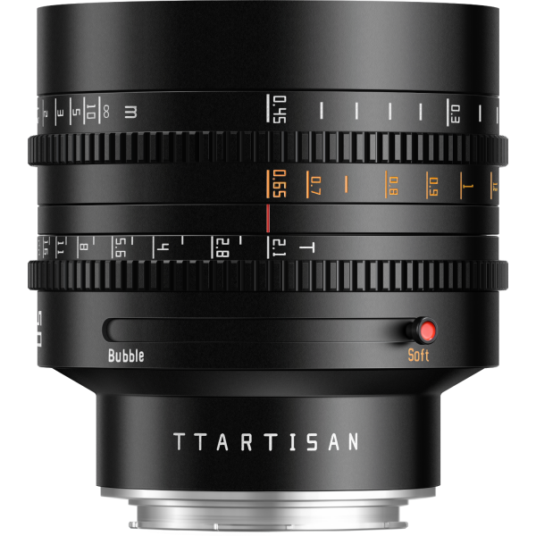 TTArtisan Cine 50mm T2.1 Obiectiv, Montura L, Bokeh Dual Mode, Diafragma T2.1-T22, 11 Lamele, Filtru 82mm