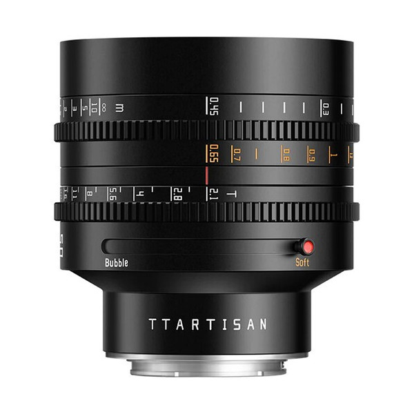 TTArtisan Cine 50mm T2.1 Obiectiv Cine Montura Sony E, Bokeh Dual-Mode, Diafragma T2.1-T22, 11 Lamele, Filtru 82mm, Negru
