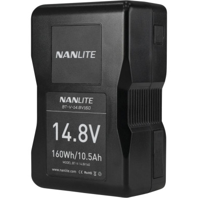 Avatar Shop|Nanlite BT-V-14.8V160 Baterie V-Mount, 14.8V, 160Wh, 12A Curent Continuu, Compatibil Mixpanel 60, Forza 60/300|Nanlite