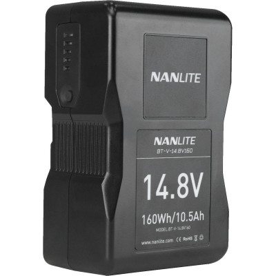 Avatar Shop|Nanlite BT-V-14.8V160 Baterie V-Mount, 14.8V, 160Wh, 12A Curent Continuu, Compatibil Mixpanel 60, Forza 60/300|Nanlite