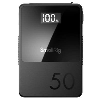 Avatar Shop|SmallRig 3579 V-Mount Battery Mini VB50, Capacitate 50Wh, Incarcare USB-C PD 45W, Afisaj OLED, Design Compact|SmallRig
