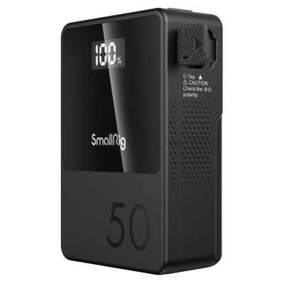 Avatar Shop|SmallRig 3579 V-Mount Battery Mini VB50, Capacitate 50Wh, Incarcare USB-C PD 45W, Afisaj OLED, Design Compact|SmallRig