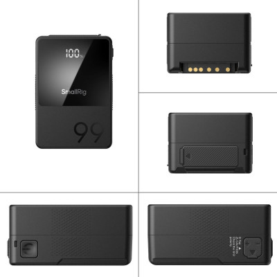 Avatar Shop|SmallRig 3580 V-Mount Battery Mini VB99, Baterie V-Mount Compacta, Capacitate 99Wh, Incarcare USB-C PD 100W, Afisaj OLED|SmallRig