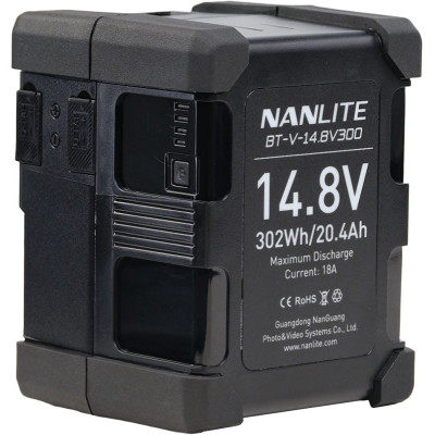 Avatar Shop|Nanlite BT-V-14.8V300 Baterie V-mount, 300Wh, 14.8V, 18A, 4x D-Tap, USB-C|Nanlite