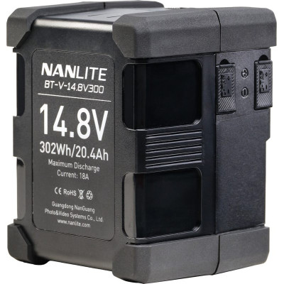 Avatar Shop|Nanlite BT-V-14.8V300 Baterie V-mount, 300Wh, 14.8V, 18A, 4x D-Tap, USB-C|Nanlite