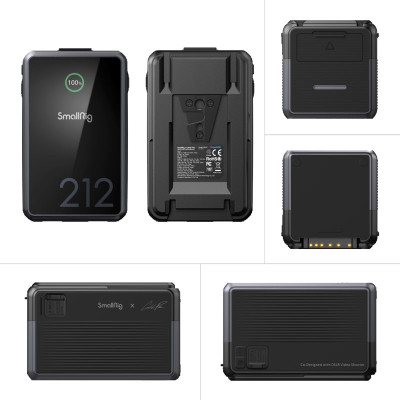 Avatar Shop|SmallRig 4293 V-Mount Baterie VB212 Mini x Caleb Pike, Incarcare PD 140W, 2x USB-C, 2x D-Tap, Afisaj TFT|SmallRig