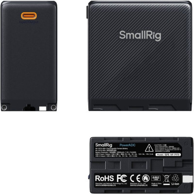 Avatar Shop|SmallRig 4469 Baterie Camera NP-F970, USB-C Reincarcabila, 10500mAh, 76.65Wh, Iesire USB-A 27W|SmallRig