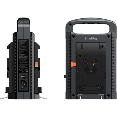 Avatar Shop|SmallRig 4578 Incarcator Baterii V-Mount Dual Channel, Incarcare Simultana 2 Baterii, Circuit Inteligent, Certificari 3C FCC CE|SmallRig