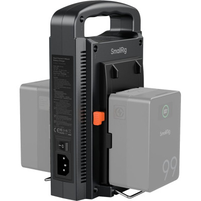 Avatar Shop|SmallRig 4578 Incarcator Baterii V-Mount Dual Channel, Incarcare Simultana 2 Baterii, Circuit Inteligent, Certificari 3C FCC CE|SmallRig