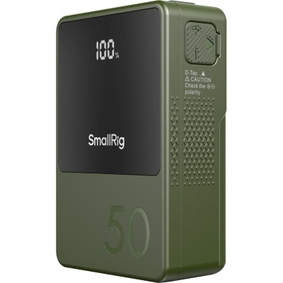 Avatar Shop|SmallRig VB50 4872 Baterie V-Mount Mini, 14.54V 3400mAh 49.436Wh, USB-C PD 45W, Ecran OLED, Verde|SmallRig