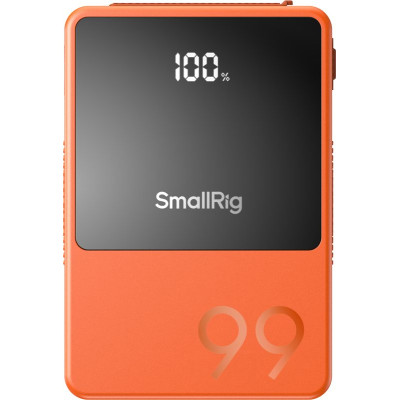 Avatar Shop|SmallRig 4929 V-Mount Battery Mini VB99, Portocaliu, 14.54V 6800mAh 98.872Wh, Incarcare Rapida PD 100W, Ecran OLED, Celule LG|SmallRig