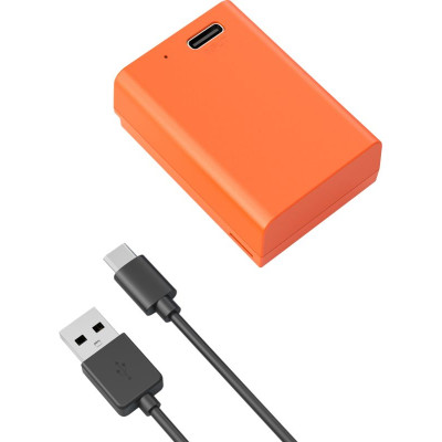 Avatar Shop|SmallRig 4967 EN-EL25 USB-C Baterie Reincarcabila, Portocaliu, Capacitate 1250mAh, Incarcare USB-C, Compatibila Nikon|SmallRig