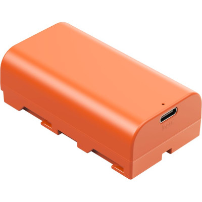 Avatar Shop|SmallRig 4971 NP-F550 USB-C Baterie Reincarcabila, Portocaliu, 3500mAh, Incarcare 5V 2.3A, Compatibila Camera si LED|SmallRig