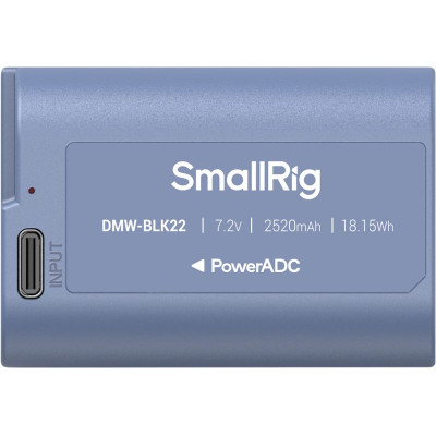 Avatar Shop|SmallRig 4906 Baterie DMW-BLK22, Reincarcabila USB-C, 2400mAh, 7.2V, Compatibila Panasonic LUMIX|SmallRig