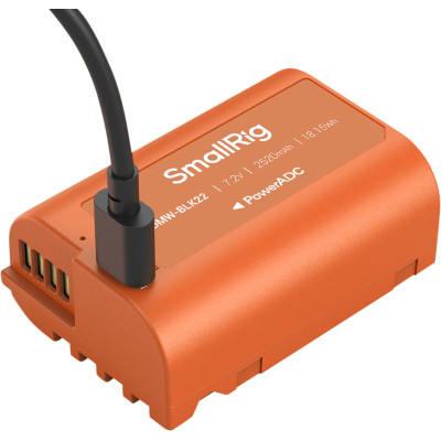 Avatar Shop|SmallRig 4979 Baterie Reincarcabila USB-C DMW-BLK22, Capacitate 2520mAh, Incarcare 5V/2A, Compatibila Panasonic LUMIX, Orange|SmallRig