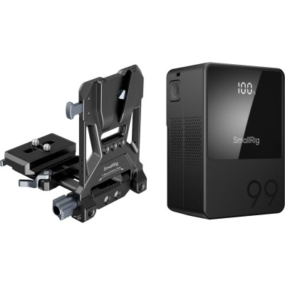 Avatar Shop|SmallRig 5048 VB99 mini V Mount Battery Kit, Incarcare Rapida PD3.0 100W, Placa Rotativa, Montura Arca-Swiss|SmallRig