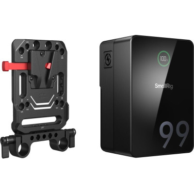 Avatar Shop|SmallRig 5047 VB99 Pro mini V Mount Battery Kit, Baterie V-Mount, Incarcare Rapida PD3.0 100W, Clema Tija Dubla 15mm, Celule LG|SmallRig