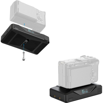Avatar Shop|SmallRig 4826 CB75 Camera Base Battery, Baterie cu Placa de Baza, Capacitate 73.8Wh, Incarcare Rapida 65W, 2x D-Tap, 2x USB-C|SmallRig