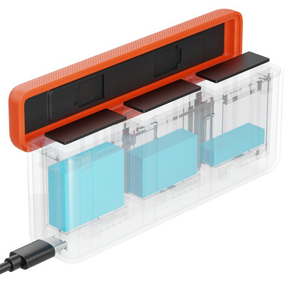 Avatar Shop|SmallRig 5922 Incarcator Baterii DJI Action 6, 3 Sloturi, Intrare 5V-12V, USB-C, Compatibil Action 5 Pro/4/3/Osmo 360|SmallRig