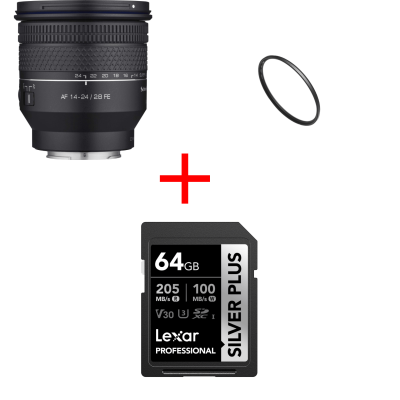 Samyang AF 14-24mm F2.8 FE, Full Frame, Ultra Wide, Sony E-Mount, Filtru 77mm, Cadou...