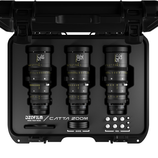 DZOFilm Catta FF Zoom Bundle Obiective Cine, 18-35/35-80/70-135mm, T2.9, Full Frame, Montura Sony E, Negru