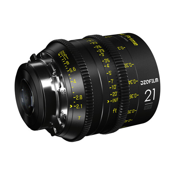 DZOFilm Vespid 21mm T2.1 Obiectiv Cine Full-Frame, Montura PL si EF, Iris 16 Lamele, Diametru 80mm, Rotatie Focus 270°