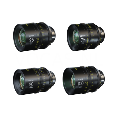 DZOFILM Vespid Prime Kit 4 Obiective Cinema, Montura PL, 25mm/75mm/100mm T2.1 si Macro...