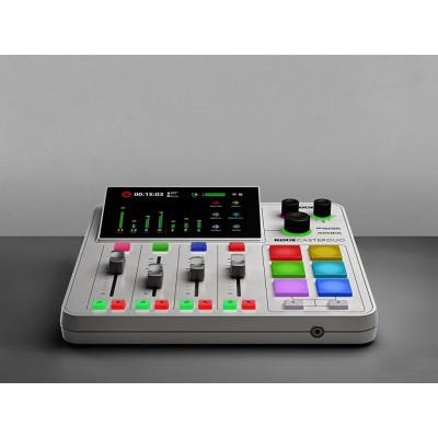Avatar Shop|RODE Caster Duo Consola Podcast, Alb, 2 Intrari Analogice, 4 Faderi Fizici, Bluetooth, Wi-Fi, Ecran LCD 5.5 Inch|RODE