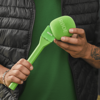 Avatar Shop|RODE Interview GO Adaptor Microfon Handheld, Culoare Verde, Compatibil Wireless GO, Parasolar Detasabil, Fara Baterie|RODE