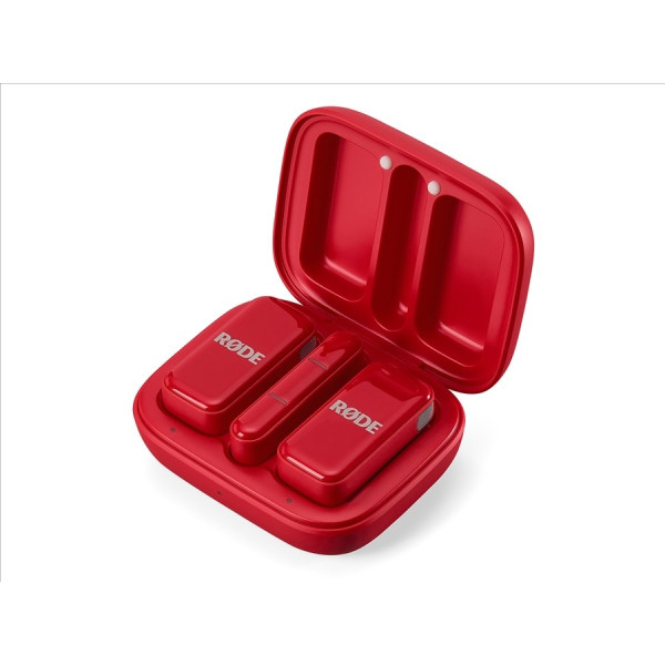 RODE Wireless Micro Sistem Microfon Wireless USB-C, 2 Canale, Rosu, Raza 100m, Autonomie 21h