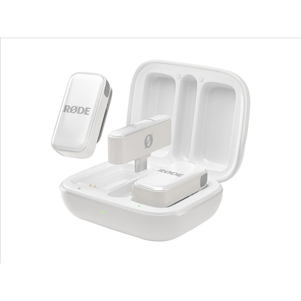 RODE Wireless Micro Sistem Microfon Wireless, Receptor USB-C, 2 Canale, Alb, Autonomie 21 Ore