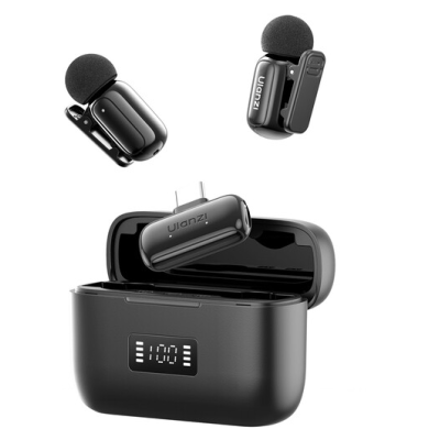Avatar Shop|Ulanzi A200 Mini Mic Sistem Microfon Lavaliera Wireless, Negru, Transmitator 6g, 48kHz/24-bit, Pana la 30h Autonomie|Ulanzi