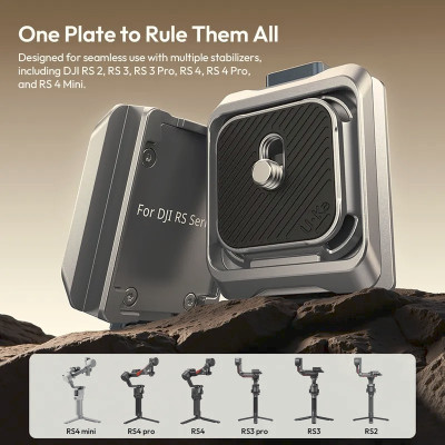 Avatar Shop|Ulanzi C061 Uka Kit de Prindere Rapida pentru DJI RS, Compatibil RS 2, RS 3, RS 4, Sistem Uka/F38, Capacitate 6kg, Greutate 57g|Ulanzi