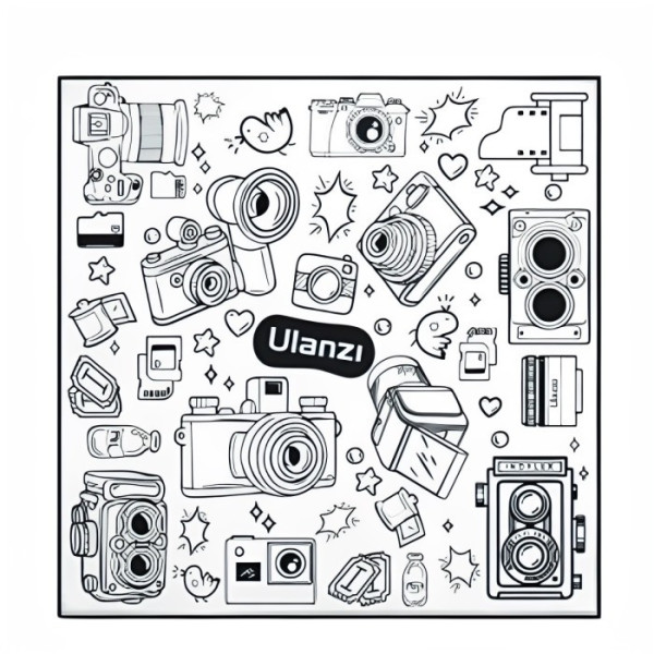 Ulanzi C068 Husa Protectoare Foto-Video, 45x45 cm, Model Alb-Negru, Suprafata Interioara Ultrafina, Auto-Adeziva