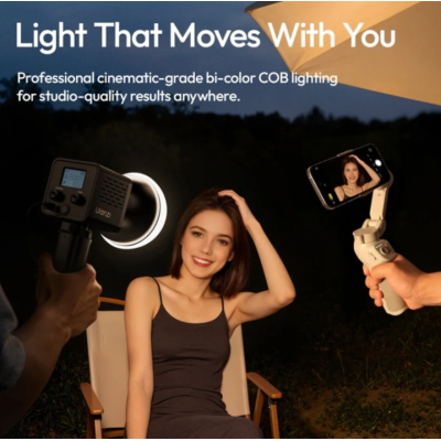 Avatar Shop|Ulanzi C60 Lampa Video LED Bi-Color, Putere 60W, 2500K-6500K, CRI 95, Montura Mini Bowens, Priza EU|Ulanzi