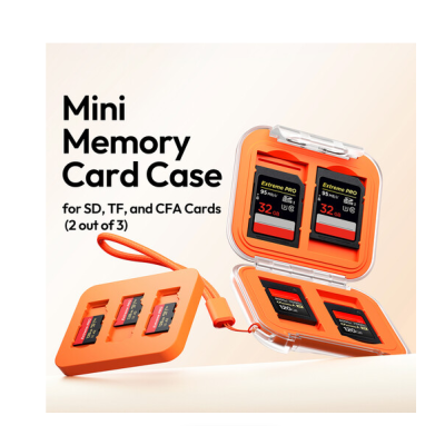 Avatar Shop|Ulanzi CC01 MINI Husa Card Memorie, Polycarbonat, Inchidere Dubla, Capacitate 2 SD + 3 microSD, Protectie Praf si Apa|Ulanzi