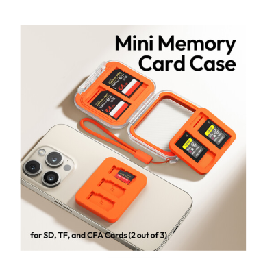 Avatar Shop|Ulanzi CC01 MINI Husa Card Memorie, Polycarbonat, Inchidere Dubla, Capacitate 2 SD + 3 microSD, Protectie Praf si Apa|Ulanzi