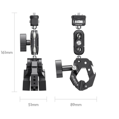 Avatar Shop|Ulanzi CO78 Super Clamp Kit, Cleste si Magic Arm cu Cap Dublu, Rotatie 360°, Montura 1/4 si ARRI, Sarcina Maxima 1kg|Ulanzi